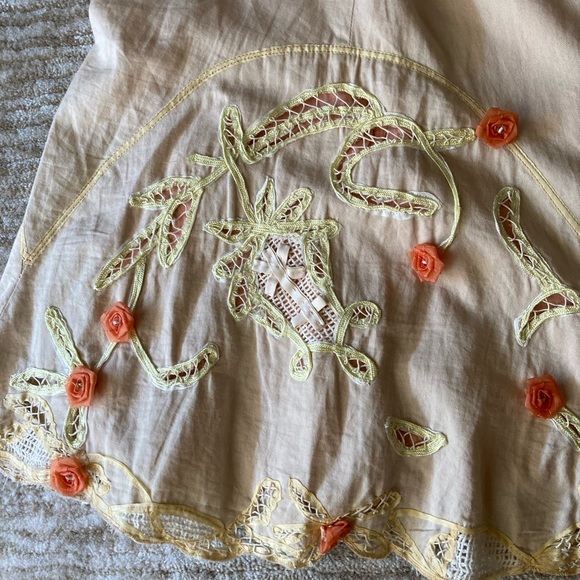 PURA VITA Cotton Blend Embellished Skirt Size 10. - Picture 5 of 7